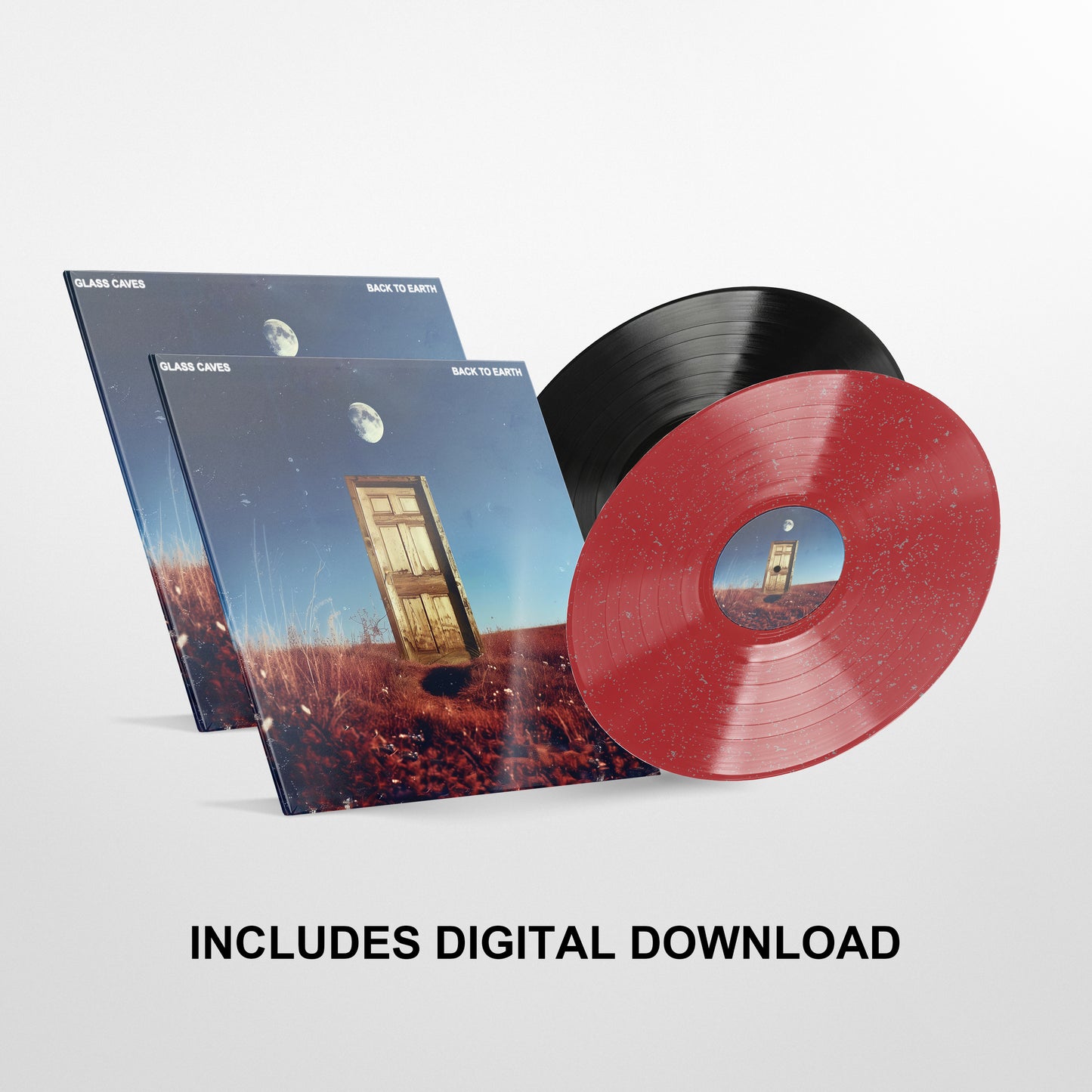 Glass Caves- 'Back To Earth' - Bundle - D2C Exclusive 'Red Planet' Vinyl + Black Vinyl + Digital Download